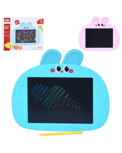 LCD планшет «Зайчик» 27х22х1 см кольоровий, на батарейці, в асортименті, у коробці 27,5х23х1,5 см