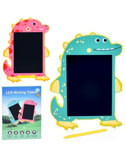 LCD планшет «Динозаврик» 8,5 дюймів кольоровий, на батарейці, в асортименті, у коробці 20х28х1 см