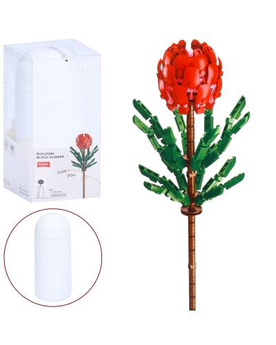 Конструктор «Квіти.Тібухіна урвілля» 39,1 см на 187 деталей у колбі, у коробці 9,5х22х9,5 см, SLUBAN