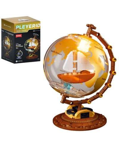 Конструктор «Глобус» 17,09 см на 124 деталі, у коробці 12х18,5х12 см, SLUBAN