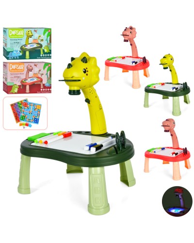 Проектор для малювання музичний зі світлом та слайдами, на батарейці, в асортименті, у коробці 36х26х10,5 см