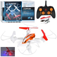 Квадрокоптер 33 см р/к 2,4G на акумулятор і зі світлом, USB, додатковими лопастями, в асортименті, у коробці 49х33х8,5 см.