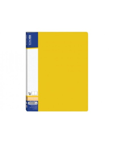 Папка пластикова А4 з 30 файлами жовта, ТМ Economix