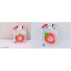 Брязкальце-прорізувач силіконове із рідким наповнювачем, в асортименті, на планшетці 17х13х3 см