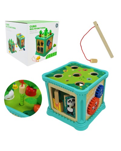 Куб-сортер 17х17х15,3 см дерев'яний, у коробці 17,5х17,7х16 см