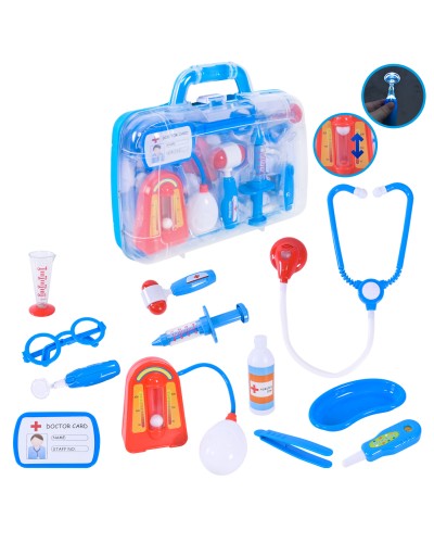 Набір лікаря зі світлом: шприц та інші аксесуари, на батарейці, у коробці 29х24х9,5 см