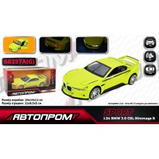 Машина «BMW 3.0 CSL Hommage» 1:24 металева зі світлом, звуком та дверима що відкриваються, в асортименті, у коробці 24,5х12 см, Автопром