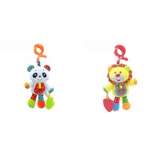 Підвіска на ліжечко з брязкальцем татактильними частинами, в асортименті, у пакет 25х14 см