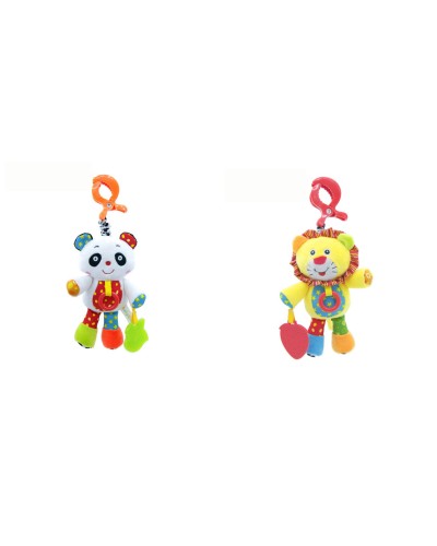 Підвіска на ліжечко з брязкальцем татактильними частинами, в асортименті, у пакет 25х14 см