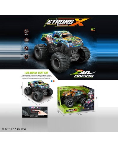 Машина «Джип» зі світлом та звуком, на батарейці, в асортименті, у коробці 21,5х15х18 см