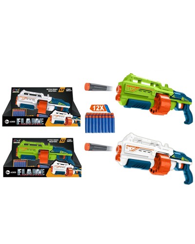 Іграшковий автомат 41,5 см з 12 м'якими кулями, в асортименті, у коробці 43,5х26х8 см