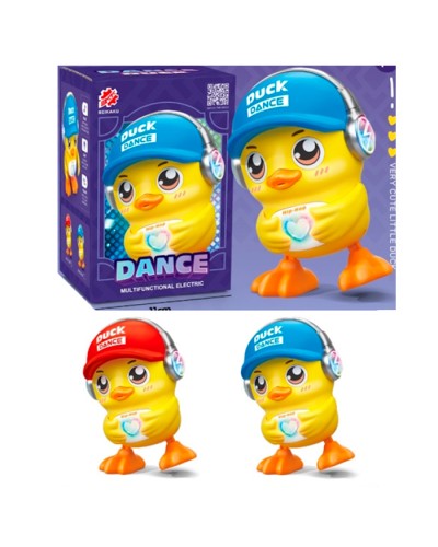 Каченятко 17 см музичне зі світлом, танцює, на батарейці, в асортименті, у коробці 11х17х11 см