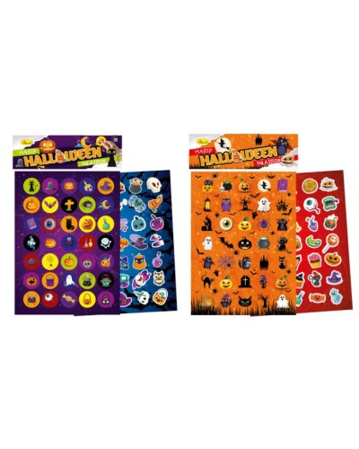 Набір наліпок «HALLOWEEN» А5 на 2 аркушах, в асортименті, ТМ Апельсин