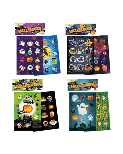 Набір наліпок «HALLOWEEN» В6 на 2 аркушах, в асортименті, ТМ Апельсин