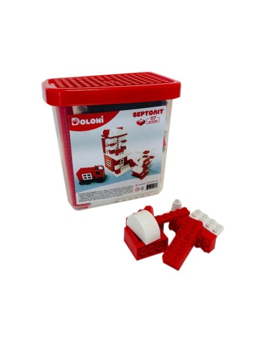 Конструктор «Гелікоптер» на 117 деталей, у пластиковому боксі, ТМ Долоні