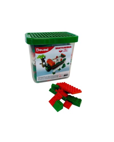 Конструктор «Вантажівка» на 95 деталей, у пластиковому боксі, ТМ Долоні
