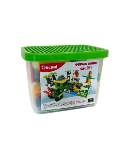 Конструктор «Ферма» на 202 деталі, у пластиковому боксі, ТМ Долоні