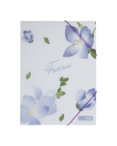 Папка пластикова «ARABESKI» А4 на гумках матова напівпрозора, бузкова, TM Buromax