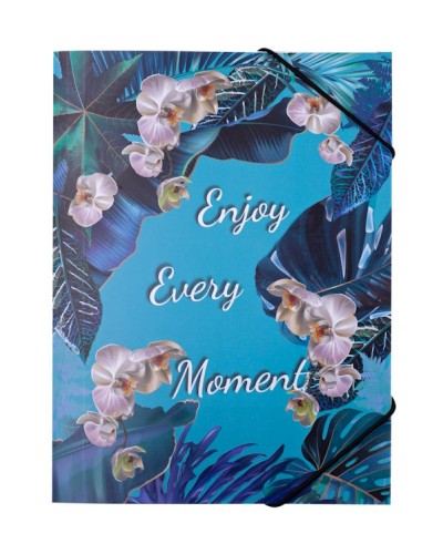 Папка пластикова «EXOTIC» В5 на гумках, блакитна, ТМ Buromax