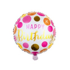 Кульки фольговані «З Днем Народження» таблетка 18 дюймів, ТМ Leader