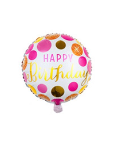 Кульки фольговані «З Днем Народження» таблетка 18 дюймів, ТМ Leader