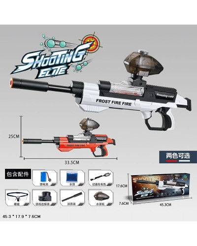 Іграшковий автомат на акумуляторі стріляє гелевими кулями, у коробці 45,3х17,6х7,6 см.