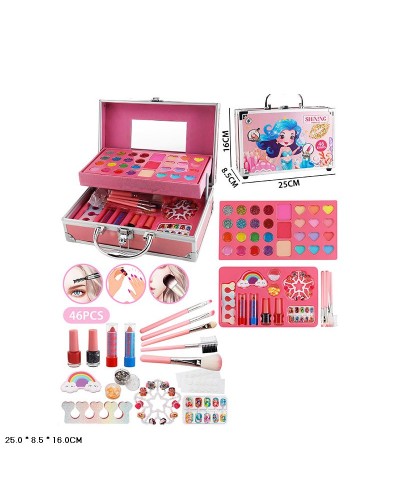 Дитяча косметика: тіні, лак, помада та аксесуари, у валізі 25х8,5х16 см