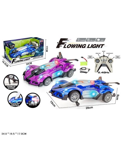 Машина р/к на акумуляторі зі світлом, звуком та димом, в асортименті, у коробці 34х17х16,5 см