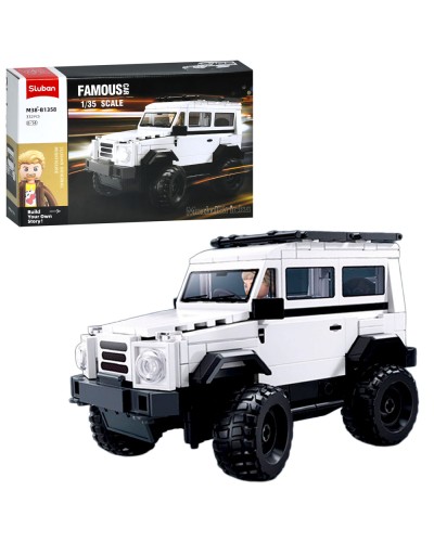 Конструктор «Джип» 1:35 на 332 деталі з фігуркою, у коробці 30х19х7 см, Sluban