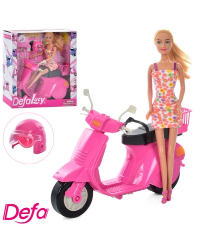 Лялька «DEFA» 28 см з мотоциклом 27,5 см та шоломом, у коробці 28х28х8 см.