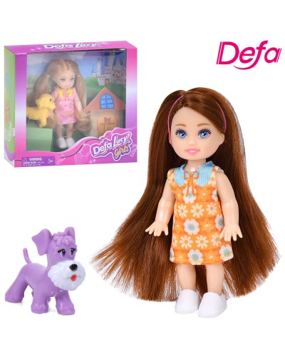 Лялька «DEFA» 11 см з песиком 5 см, в асортименті, у коробці 15х14х4,5 см
