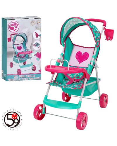 Коляска для ляльки 49х34,5х58,5 см прогулянкова з кошиком, підсклянником, у коробці