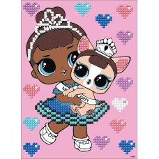 Набір з алмазною мозаїкою «L.O.L. Surprise! Miss Baby With Miss Puppy» 15x20 см, ТМ Ідейка