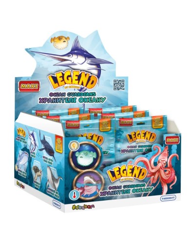 Стретч-іграшка «LEGEND OF ANIMALS МАКСІ. Охоронці океану», в асортименті, 10 шт у дисплеї 25х15х25 см