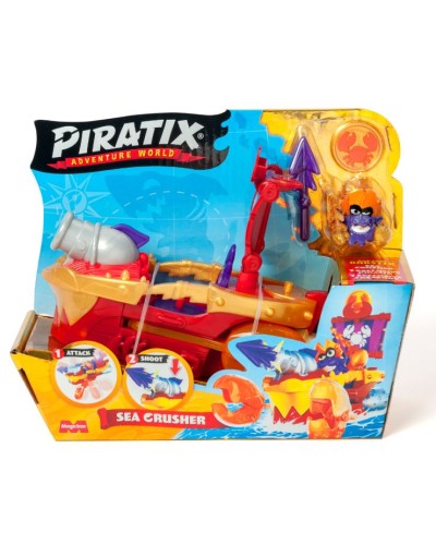Ігровий набір «PIRATIX S.Піратський корабель Морський Громодвиж» 14,5х12,5 см з аксесуарами, у коробці 20х15х7 см