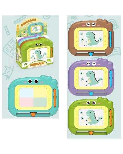 Дошка для малювання «Динозаврик» 23х19 см магнітна кольорова з паличкою, в асортименті, по 12 шт у дисплеї 24х20х21 см