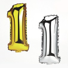 Повітряна кулька-цифра «1» 32 дюйми, в асортименті