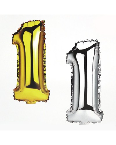 Повітряна кулька-цифра «1» 32 дюйми, в асортименті