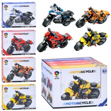 Конструктор «Мотоцикл» від 251 деталей, в асортименті, у коробці, по 4 види у дисплеї 29х21,5х19 см