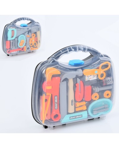 Набір інструментів: ключ, лоток, болти, викрутка, в асортименті, у валізі 30х28х7,5 см