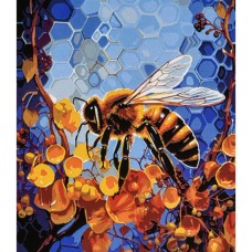 Картина за номерами «Бурштинові соти» 30х40 см, ТМ Strateg