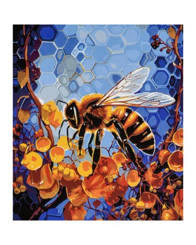 Картина за номерами «Бурштинові соти» 30х40 см, ТМ Strateg