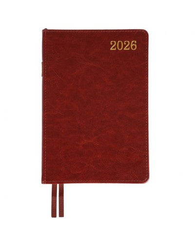 Щоденник датований «City» А5 на 368 аркушів з обкладинкою зі шкірзаму, коричневий, Leo Planner