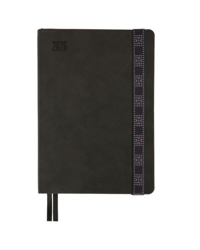 Щоденник датований «Voyage» А5 на 368 аркушів з обкладинкою зі шкірзаму, графітовий, Leo Planner