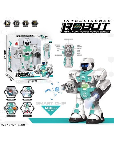 Робот 27 см р/к зі світлом, стріляє гелевими кулями, на батарейці, у коробці 27,5х27,5х13,5 см