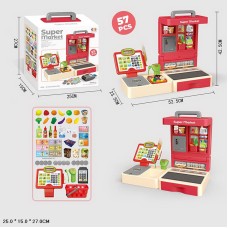 Супермаркет дитячий зі світлом та звуком: каса та продукти, на батарейці, у коробці 25х15х27 см