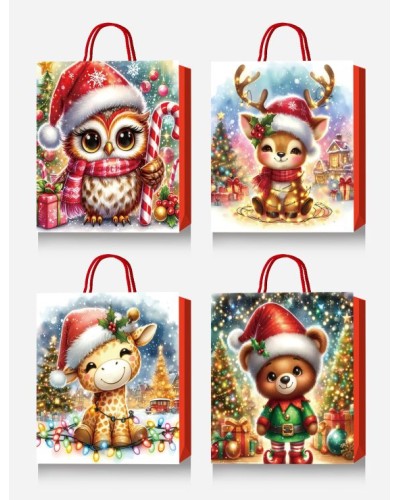 Пакет паперовий 26х32х10 см з тисненням фольгою, в асортименті, TM Buromax