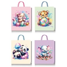 Пакет паперовий 26х32х10 см з тисненням фольгою, в асортименті, TM Buromax