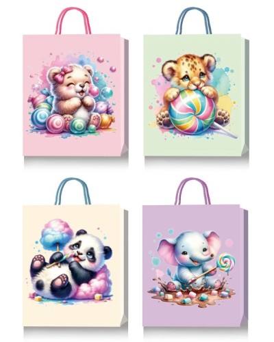 Пакет паперовий 31х42х12 см з тисненням фольгою, в асортименті, TM Buromax