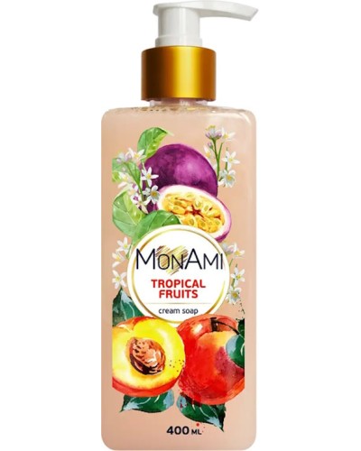 Крем-мило «Тропічні фрукти» з дозатором 400 мл, ТМ MonAmi